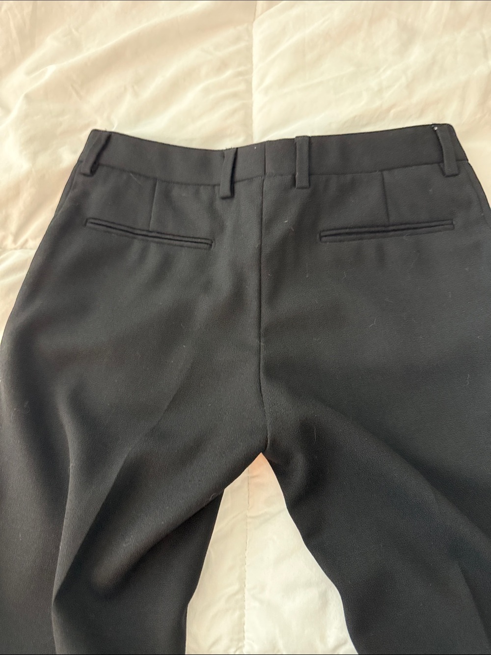 Saint Laurent Black Cropped Straight-Leg Dress Pants fits like a 0 - Picture 4 of 4